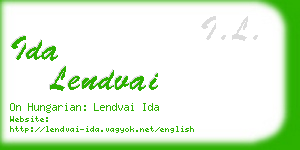 ida lendvai business card